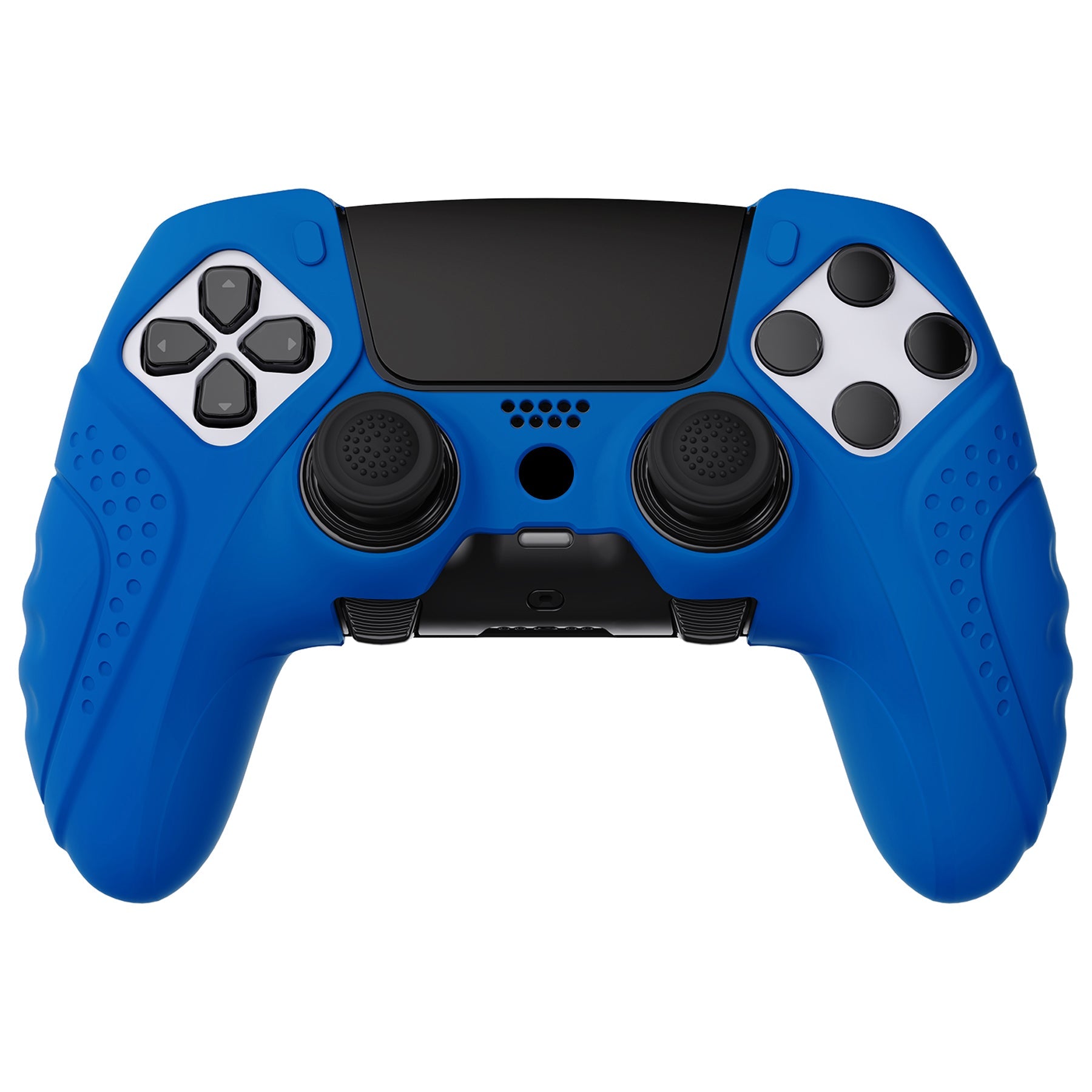 PlayVital Guardian Edition Anti-Slip Ergonomic Silicone Cover Case with Thumb Grip Caps for PS5 Edge Controller - Blue - EHPFP008 PlayVital