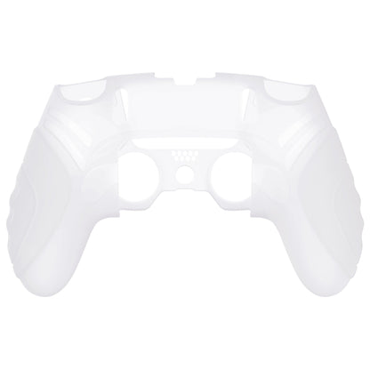 PlayVital Guardian Edition Anti-Slip Ergonomic Silicone Cover Case with Thumb Grip Caps for PS5 Edge Controller - Clear White - EHPFP003 PlayVital