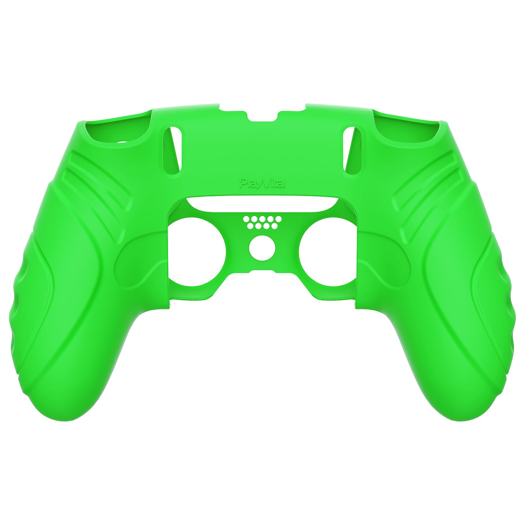 PlayVital Guardian Edition Anti-Slip Ergonomic Silicone Cover Case with Thumb Grip Caps for PS5 Edge Controller - Green - EHPFP010 PlayVital