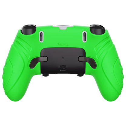 PlayVital Guardian Edition Anti-Slip Ergonomic Silicone Cover Case with Thumb Grip Caps for PS5 Edge Controller - Green - EHPFP010 PlayVital