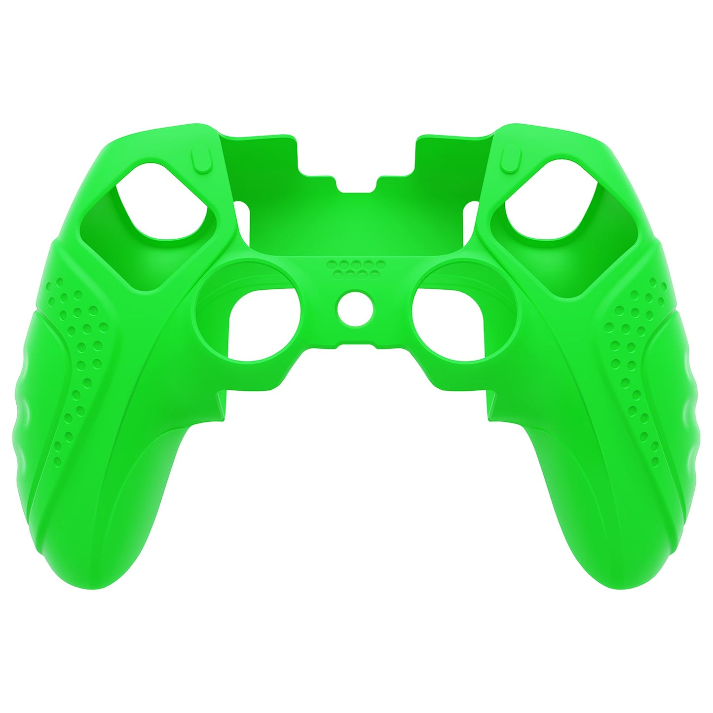 PlayVital Guardian Edition Anti-Slip Ergonomic Silicone Cover Case with Thumb Grip Caps for PS5 Edge Controller - Green - EHPFP010 PlayVital