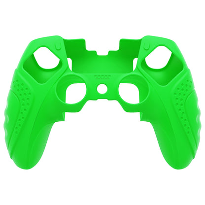 PlayVital Guardian Edition Anti-Slip Ergonomic Silicone Cover Case with Thumb Grip Caps for PS5 Edge Controller - Green - EHPFP010 PlayVital