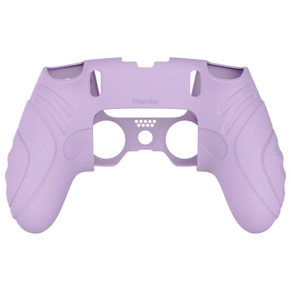 PlayVital Guardian Edition Anti-Slip Ergonomic Silicone Cover Case with Thumb Grip Caps for PS5 Edge Controller - Mauve Purple - EHPFP005 PlayVital