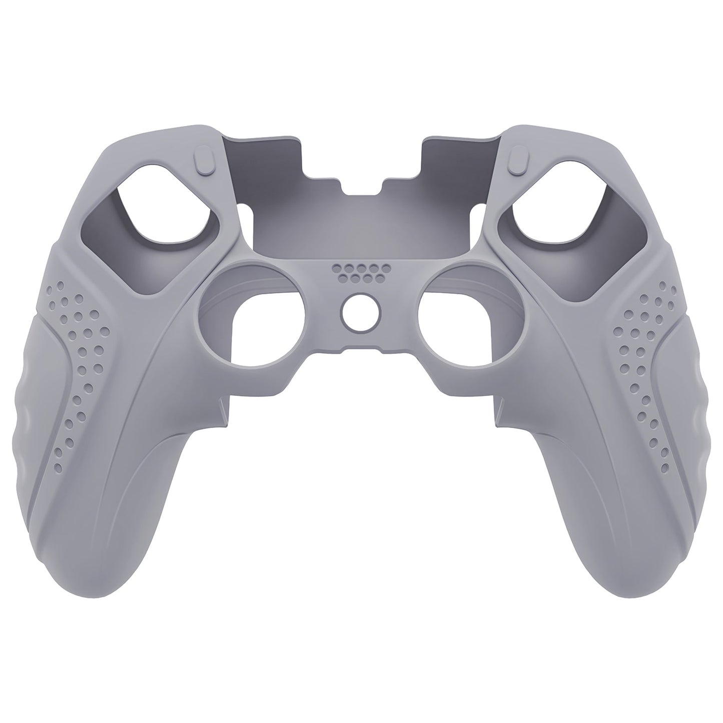 PlayVital Guardian Edition Anti-Slip Ergonomic Silicone Cover Case with Thumb Grip Caps for PS5 Edge Controller - Metallic Gray - EHPFP011 PlayVital