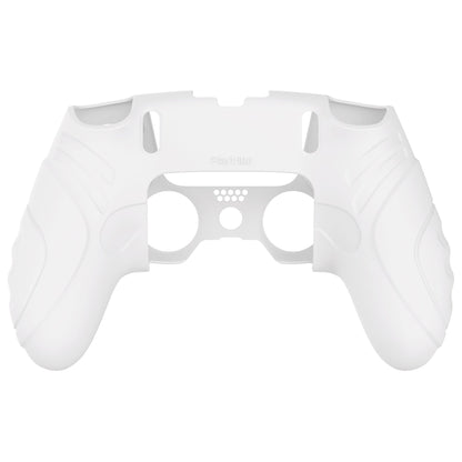 PlayVital Guardian Edition Anti-Slip Ergonomic Silicone Cover Case with Thumb Grip Caps for PS5 Edge Controller - White - EHPFP002 PlayVital