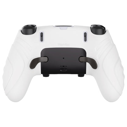 PlayVital Guardian Edition Anti-Slip Ergonomic Silicone Cover Case with Thumb Grip Caps for PS5 Edge Controller - White - EHPFP002 PlayVital