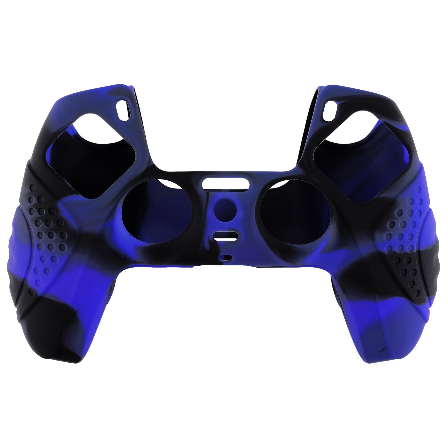 PlayVital Guardian Edition Anti-Slip Silicone Cover Skin with Thumb Grip Caps for PS5 Wireless Controller - Blue & Black - YHPF021 PlayVital