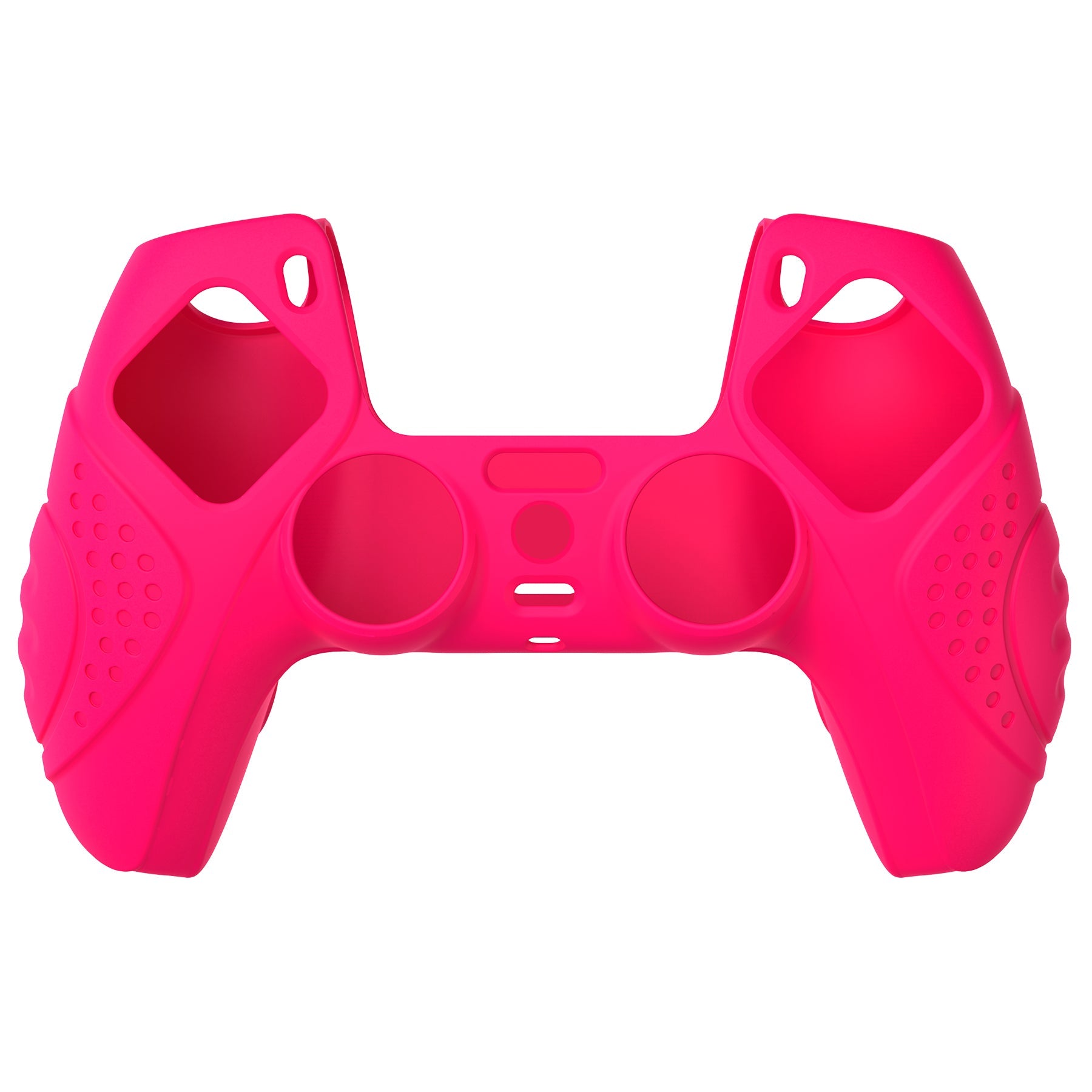 PlayVital Guardian Edition Anti-Slip Silicone Cover Skin with Thumb Grip Caps for PS5 Wireless Controller - Bright Pink - YHPF023 PlayVital