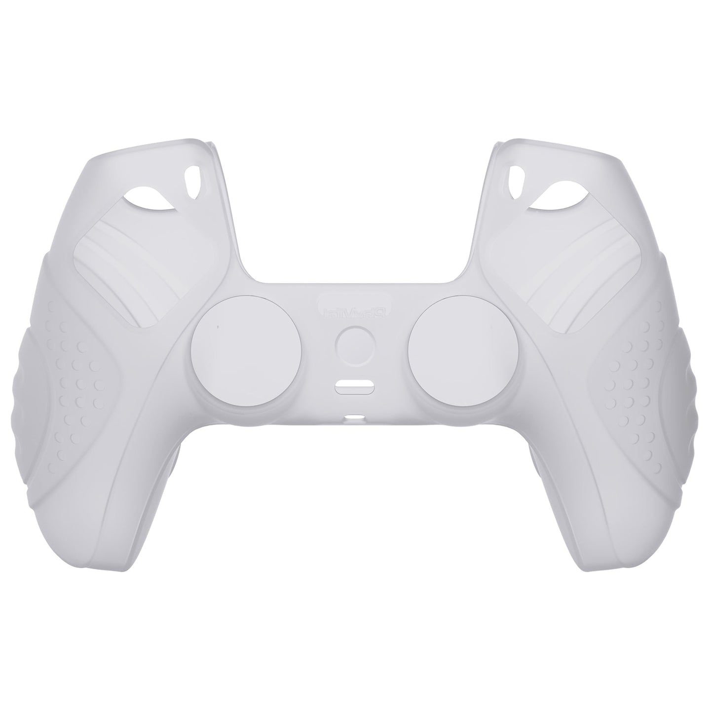 PlayVital Guardian Edition Anti-Slip Silicone Cover Skin with Thumb Grip Caps for PS5 Wireless Controller - Clear White - YHPF013 PlayVital