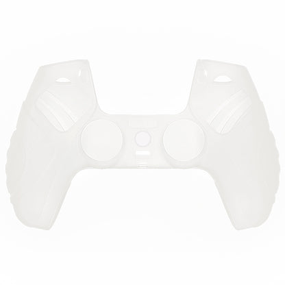 PlayVital Guardian Edition Anti-Slip Silicone Cover Skin with Thumb Grip Caps for PS5 Wireless Controller - Glow in Dark - Green - YHPF024 PlayVital