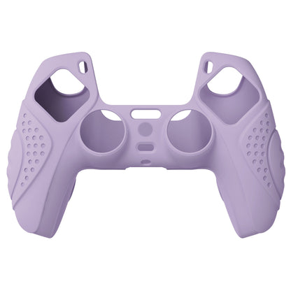 PlayVital Guardian Edition Anti-Slip Silicone Cover Skin with Thumb Grip Caps for PS5 Wireless Controller - Mauve Purple - YHPF009 PlayVital