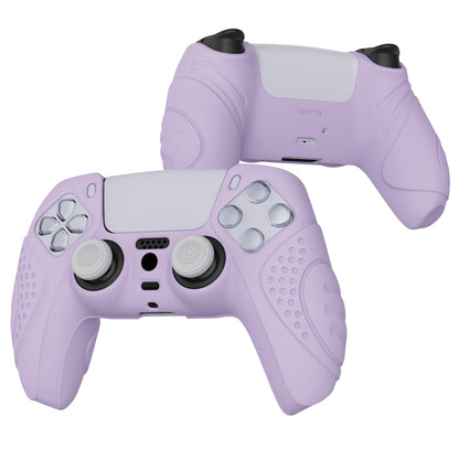 PlayVital Guardian Edition Anti-Slip Silicone Cover Skin with Thumb Grip Caps for PS5 Wireless Controller - Mauve Purple - YHPF009 PlayVital