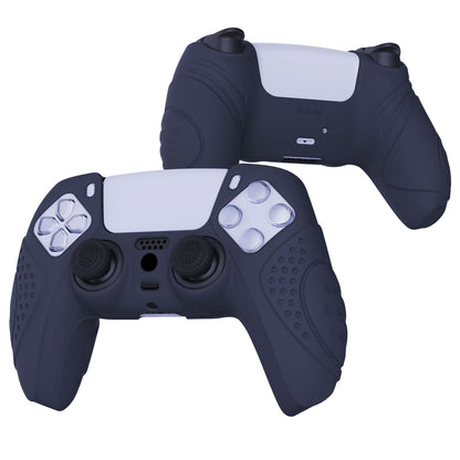 PlayVital Guardian Edition Anti-Slip Silicone Cover Skin with Thumb Grip Caps for PS5 Wireless Controller - Midnight Blue - YHPF003 PlayVital