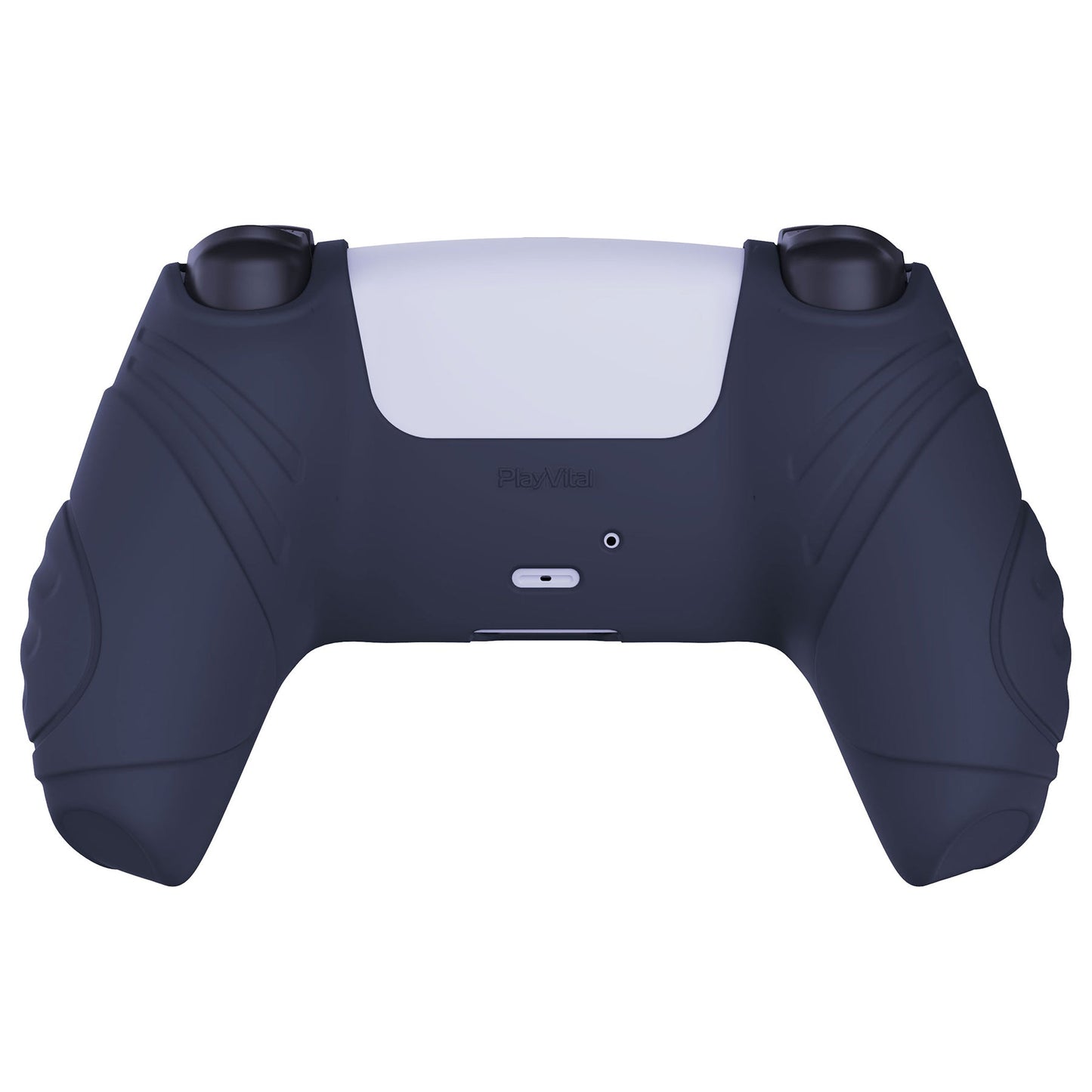 PlayVital Guardian Edition Anti-Slip Silicone Cover Skin with Thumb Grip Caps for PS5 Wireless Controller - Midnight Blue - YHPF003 PlayVital