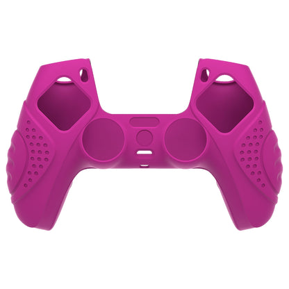 PlayVital Guardian Edition Anti-Slip Silicone Cover Skin with Thumb Grip Caps for PS5 Wireless Controller - Neon Purple - YHPF026 PlayVital