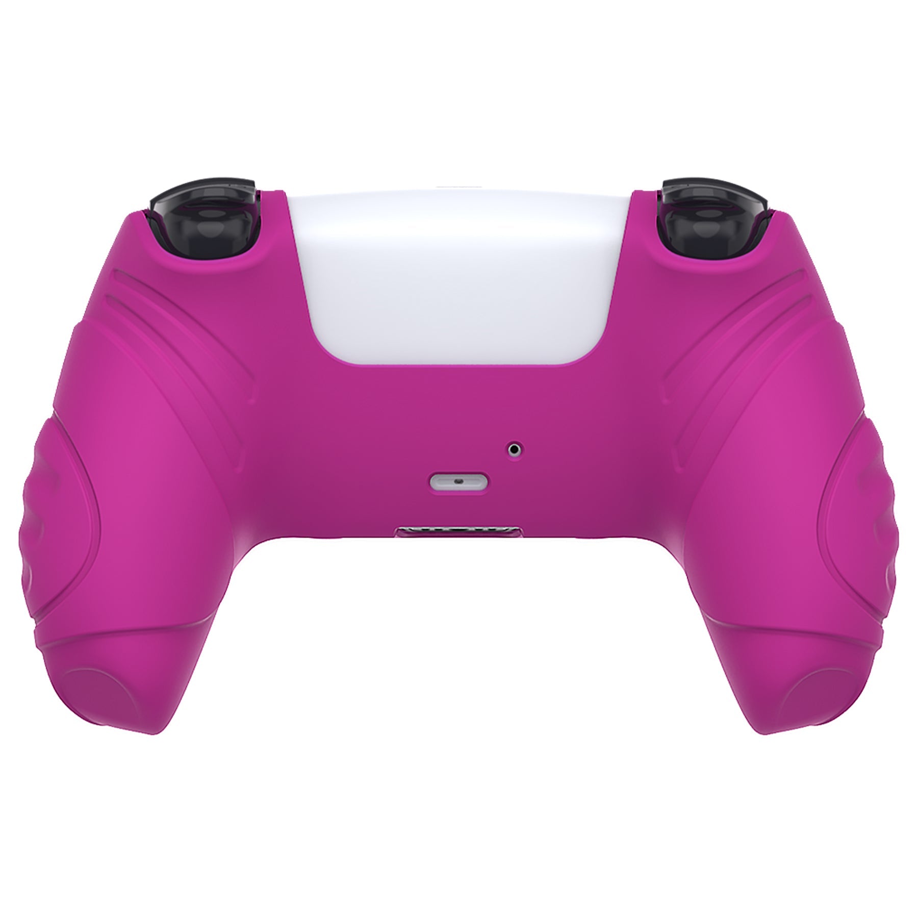 PlayVital Guardian Edition Anti-Slip Silicone Cover Skin with Thumb Grip Caps for PS5 Wireless Controller - Neon Purple - YHPF026 PlayVital