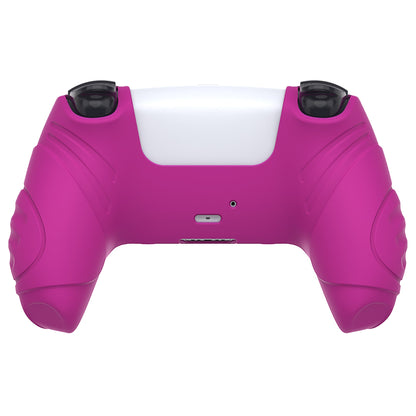 PlayVital Guardian Edition Anti-Slip Silicone Cover Skin with Thumb Grip Caps for PS5 Wireless Controller - Neon Purple - YHPF026 PlayVital