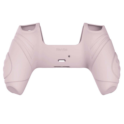 PlayVital Guardian Edition Anti-Slip Silicone Cover Skin with Thumb Grip Caps for PS5 Wireless Controller - Pink - YHPF005 PlayVital