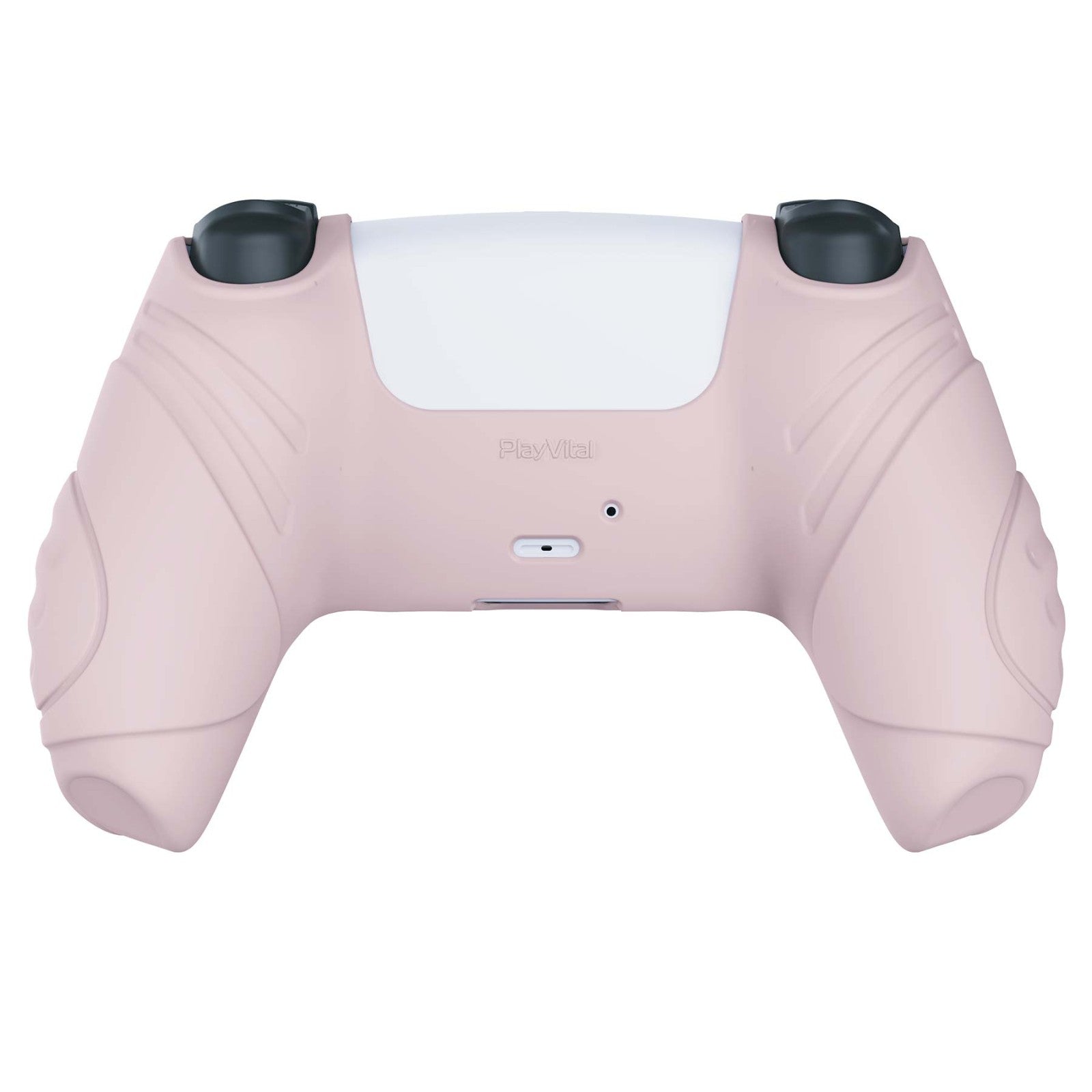 PlayVital Guardian Edition Anti-Slip Silicone Cover Skin with Thumb Grip Caps for PS5 Wireless Controller - Pink - YHPF005 PlayVital