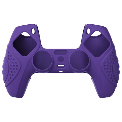 PlayVital Guardian Edition Anti-Slip Silicone Cover Skin with Thumb Grip Caps for PS5 Wireless Controller - Purple - YHPF007 PlayVital