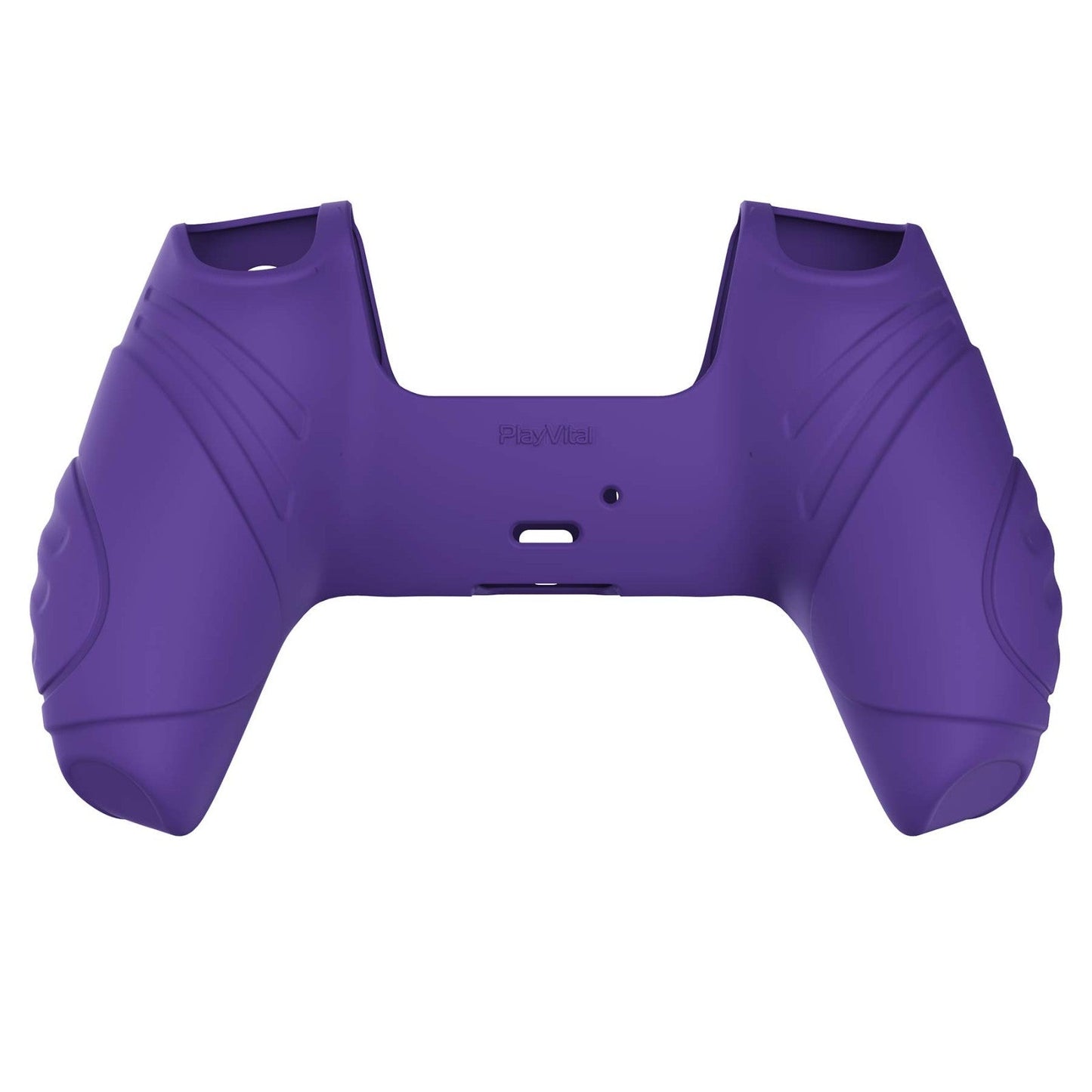 PlayVital Guardian Edition Anti-Slip Silicone Cover Skin with Thumb Grip Caps for PS5 Wireless Controller - Purple - YHPF007 PlayVital