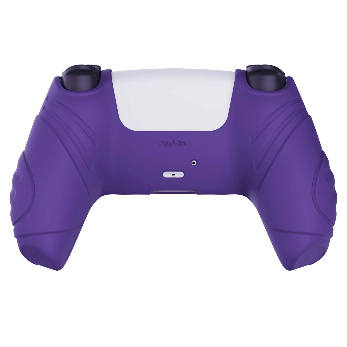 PlayVital Guardian Edition Anti-Slip Silicone Cover Skin with Thumb Grip Caps for PS5 Wireless Controller - Purple - YHPF007 PlayVital