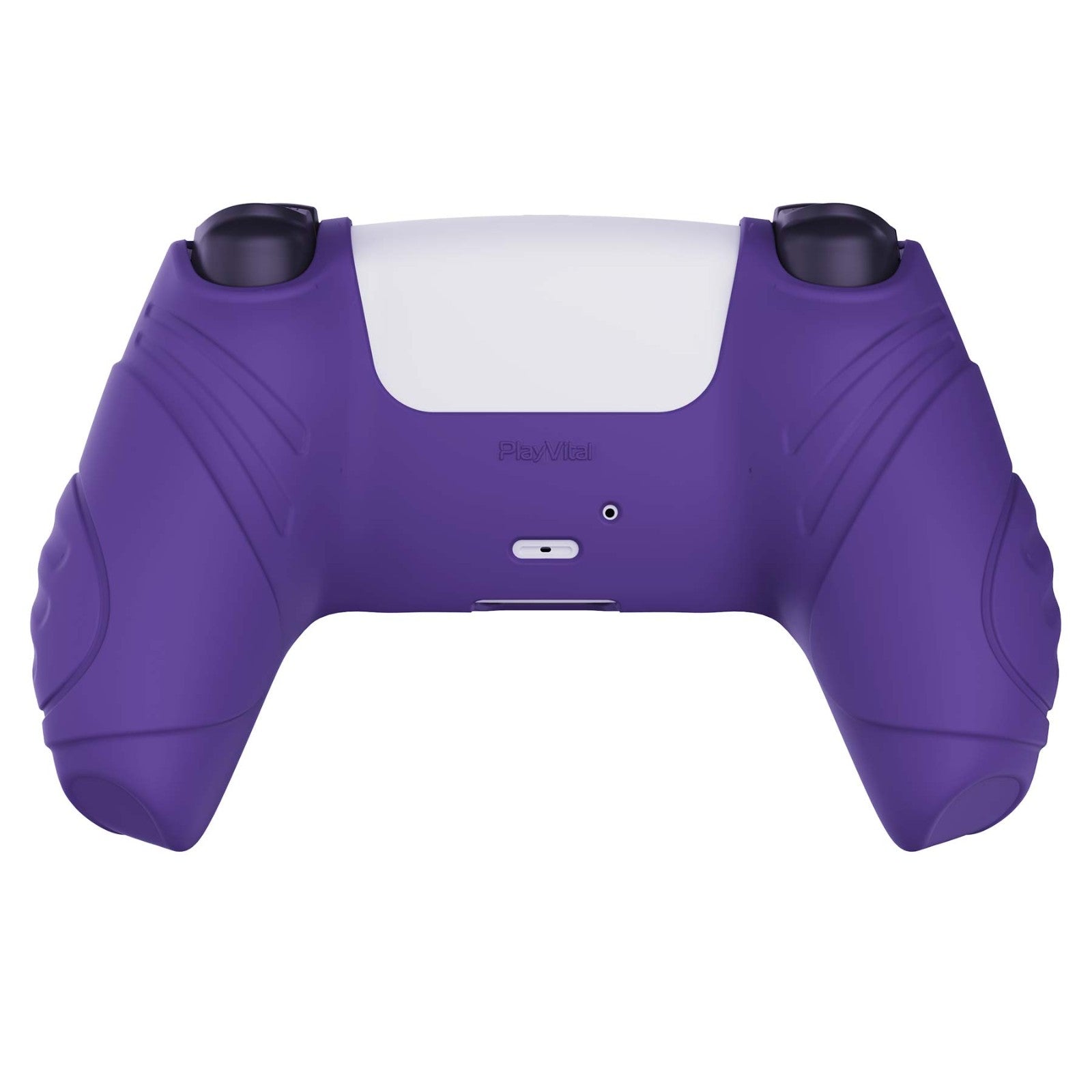 PlayVital Guardian Edition Anti-Slip Silicone Cover Skin with Thumb Grip Caps for PS5 Wireless Controller - Purple - YHPF007 PlayVital