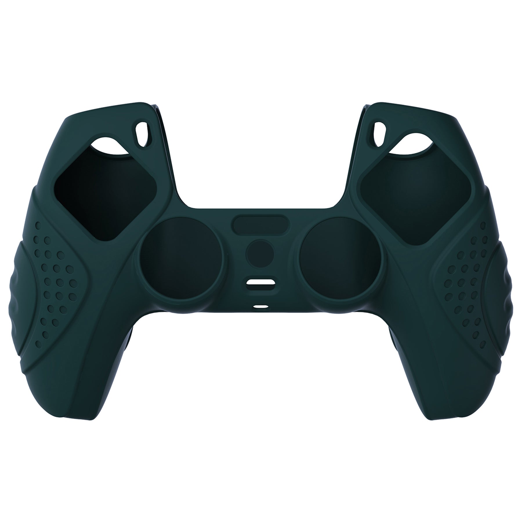 PlayVital Guardian Edition Anti-Slip Silicone Cover Skin with Thumb Grip Caps for PS5 Wireless Controller - Racing Green - YHPF004 PlayVital