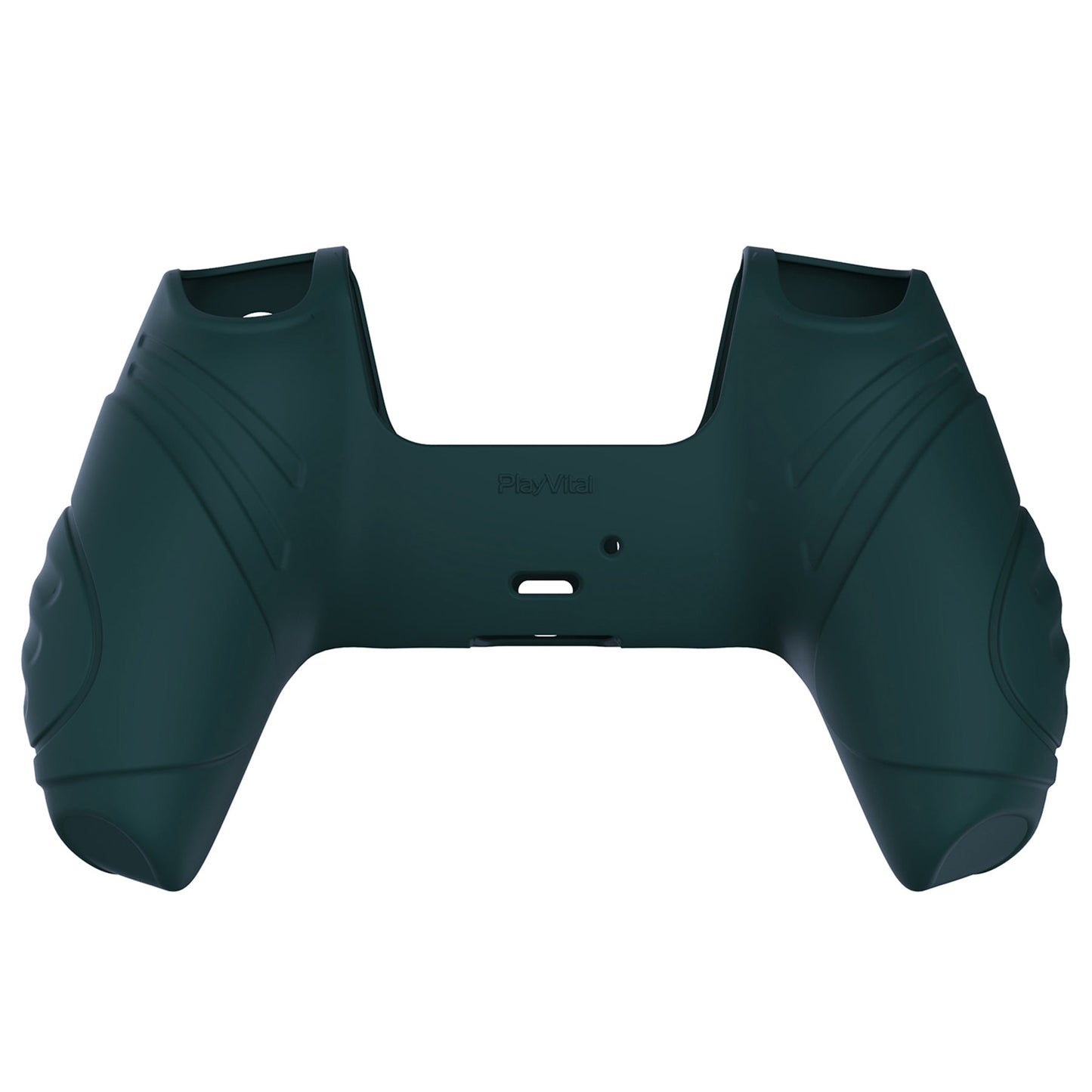 PlayVital Guardian Edition Anti-Slip Silicone Cover Skin with Thumb Grip Caps for PS5 Wireless Controller - Racing Green - YHPF004 PlayVital