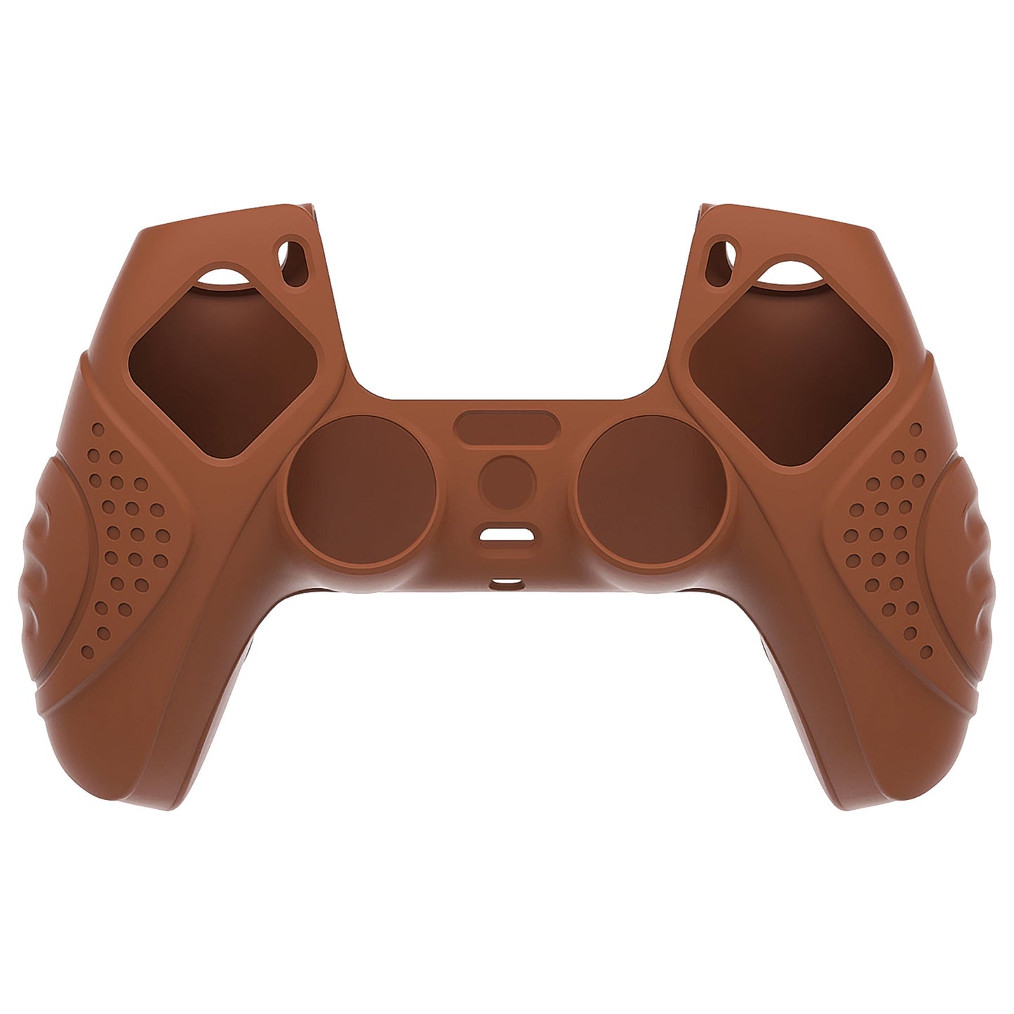 PlayVital Guardian Edition Anti-Slip Silicone Cover Skin with Thumb Grip Caps for PS5 Wireless Controller - Signal Brown - YHPF025 PlayVital