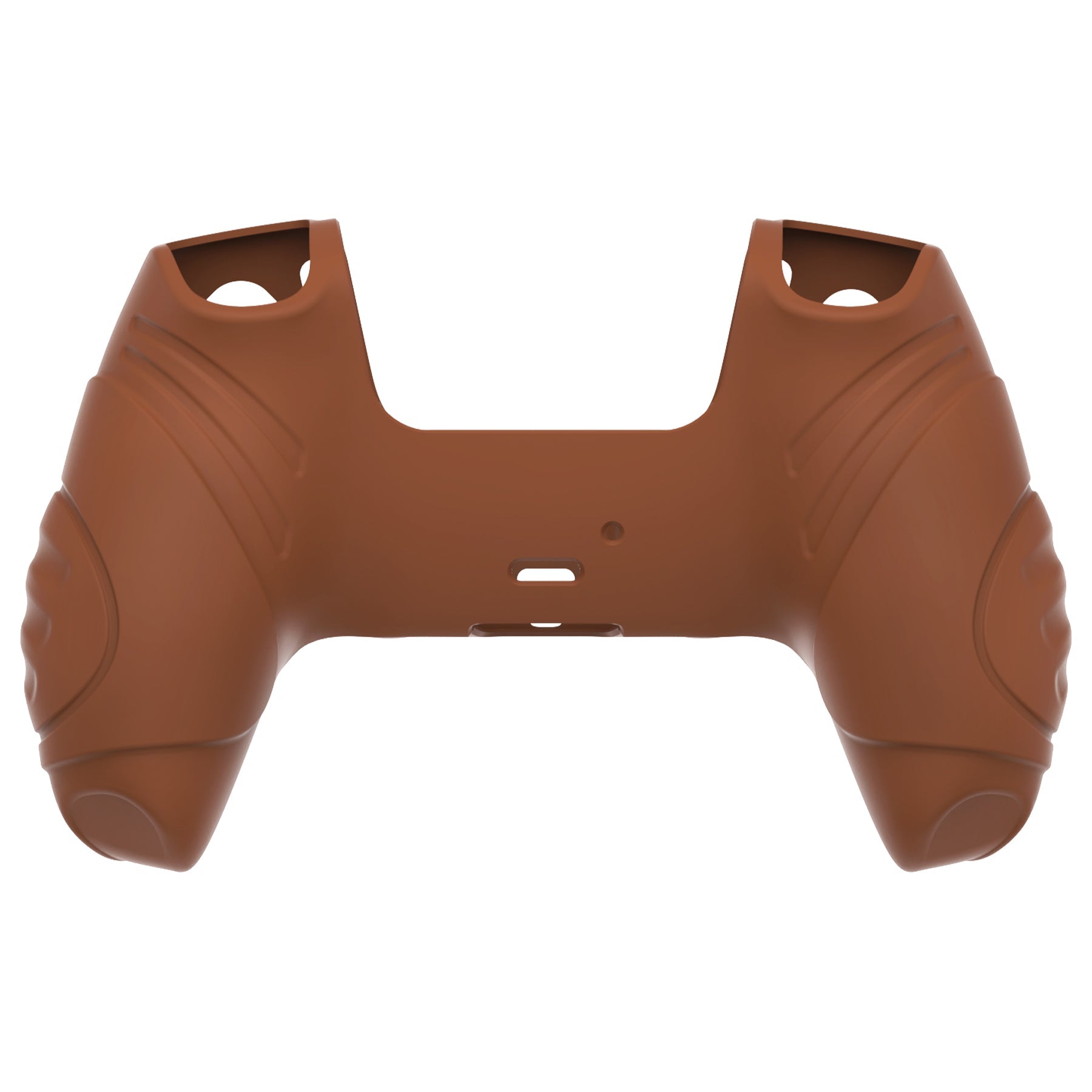 PlayVital Guardian Edition Anti-Slip Silicone Cover Skin with Thumb Grip Caps for PS5 Wireless Controller - Signal Brown - YHPF025 PlayVital