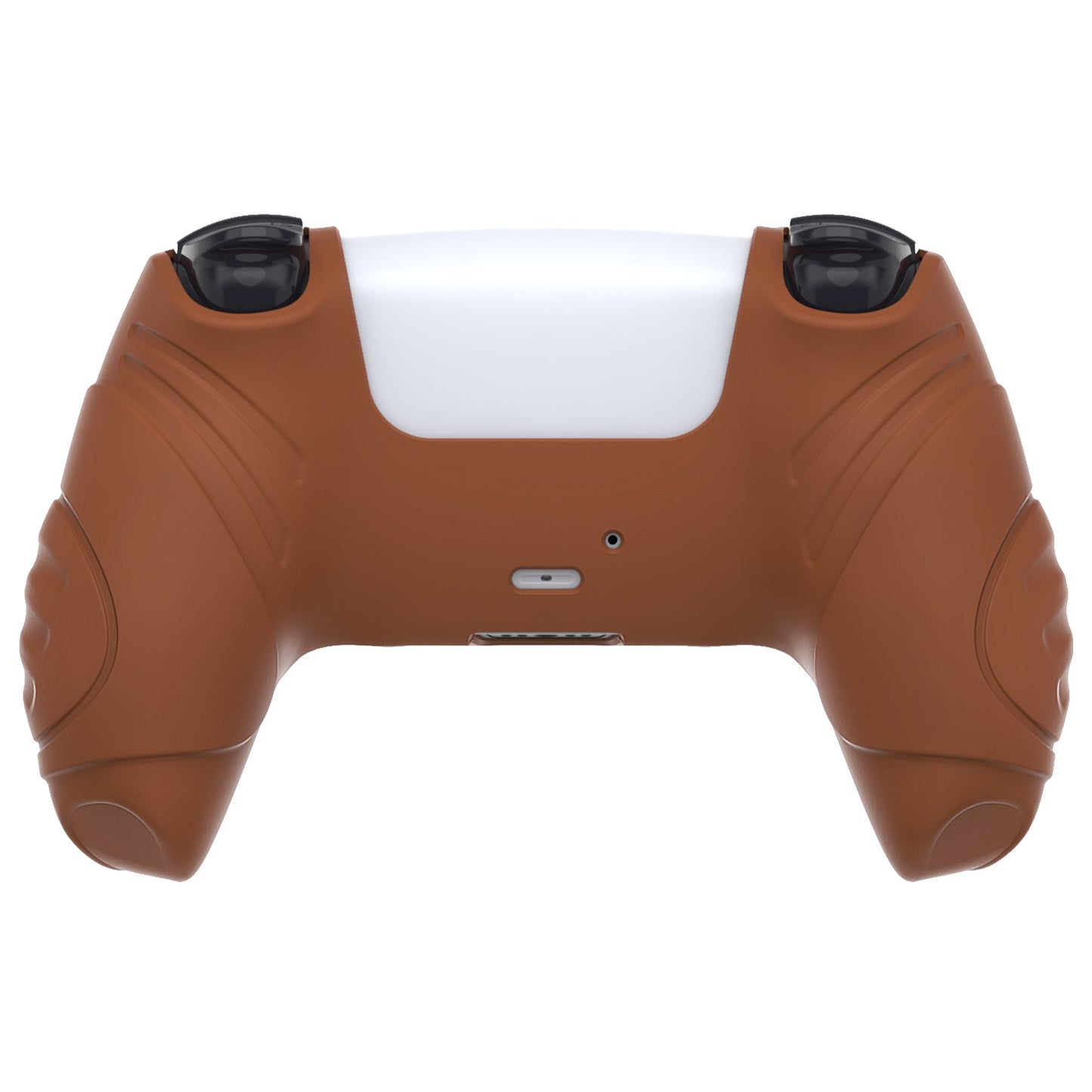 PlayVital Guardian Edition Anti-Slip Silicone Cover Skin with Thumb Grip Caps for PS5 Wireless Controller - Signal Brown - YHPF025 PlayVital