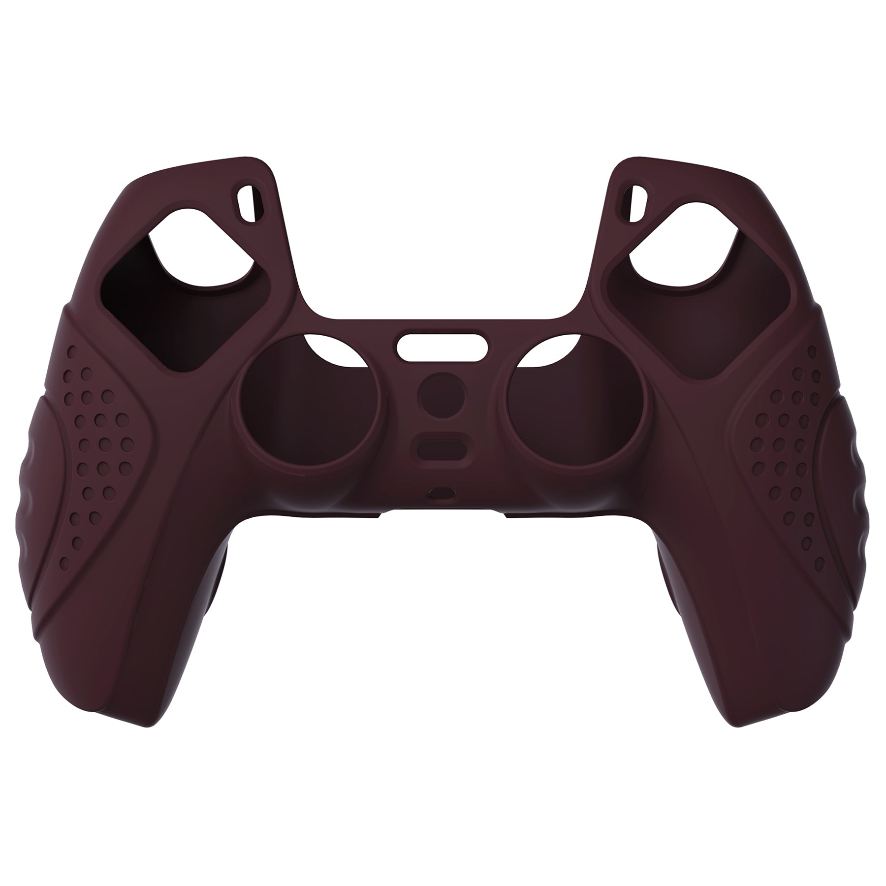 PlayVital Guardian Edition Anti-Slip Silicone Cover Skin with Thumb Grip Caps for PS5 Wireless Controller - Wine Red - YHPF011 PlayVital