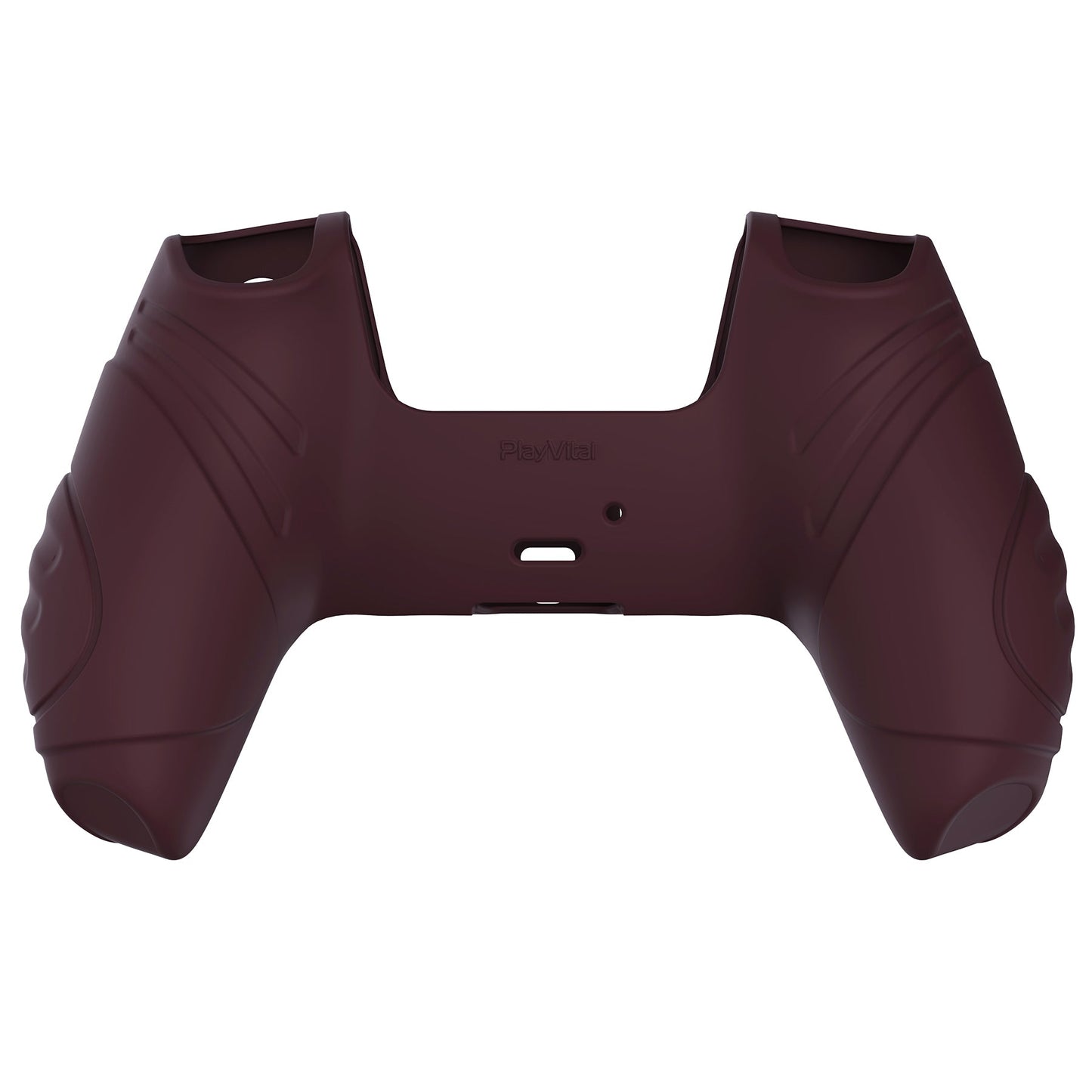 PlayVital Guardian Edition Anti-Slip Silicone Cover Skin with Thumb Grip Caps for PS5 Wireless Controller - Wine Red - YHPF011 PlayVital