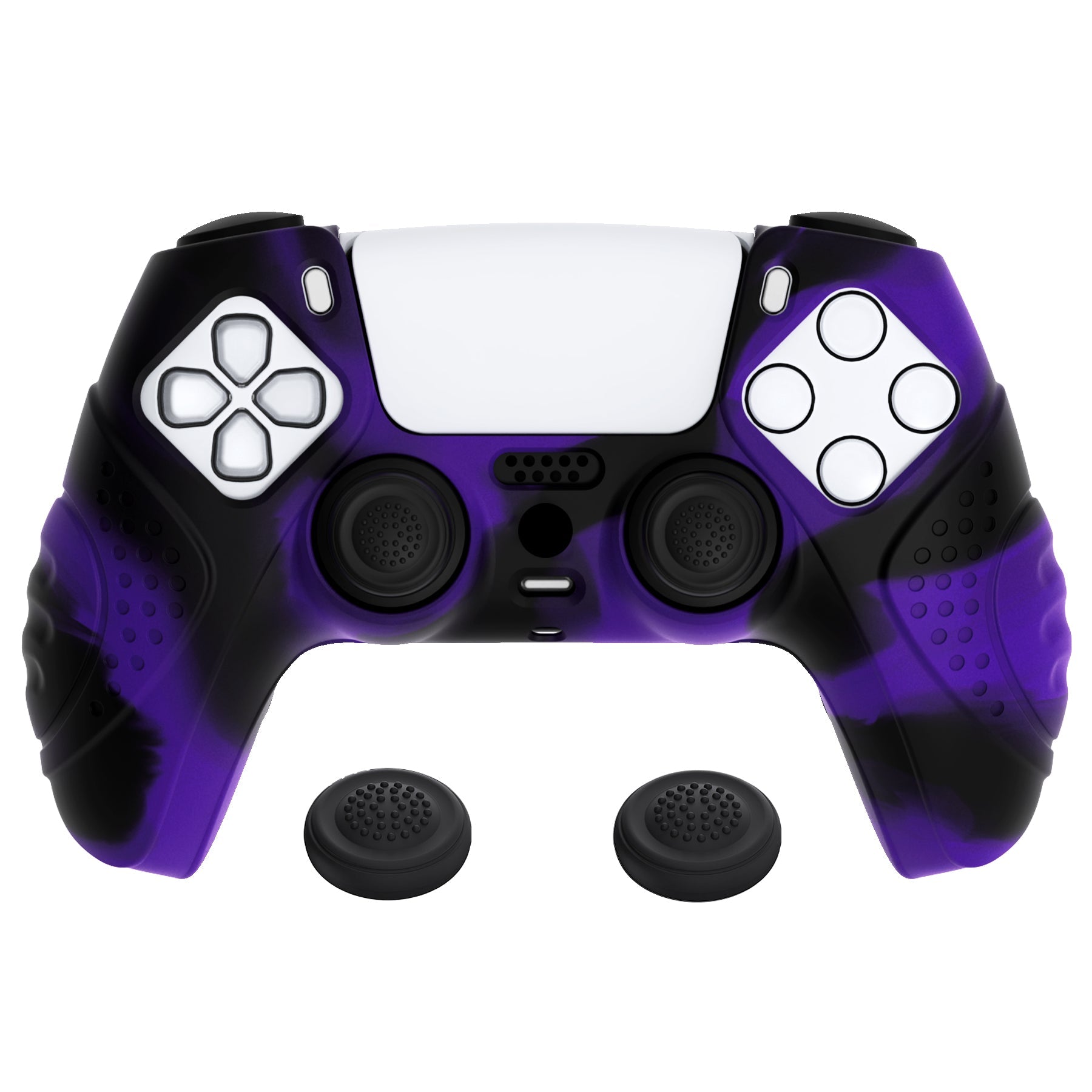 PlayVital Guardian Edition Anti-Slip Silicone Cover Skin with Thumb Grip Caps for PS5 Wireless Controller - Neon Purple - YHPF026 (Copy) PlayVital