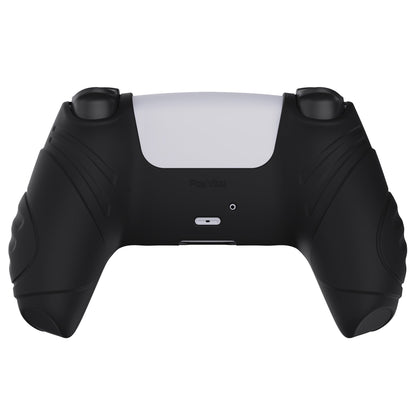 PlayVital Guardian Edition Anti-Slip Silicone Cover Skin with Thumb Grip Caps for PS5 Wireless Controller - Black - YHPF001 PlayVital