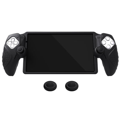 PlayVital Guardian Edition シリコン保護ケース 親指グリップ付き PS Portal リモートプレーヤー用 耐衝撃・滑り止めグリップデザインカバー【ブラック】