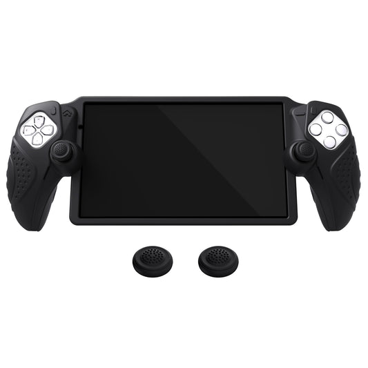 PlayVital Guardian Edition シリコン保護ケース 親指グリップ付き PS Portal リモートプレーヤー用 耐衝撃・滑り止めグリップデザインカバー【ブラック】
