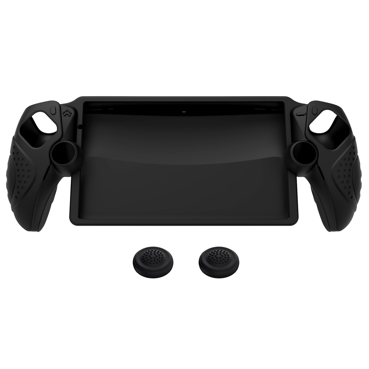 PlayVital Guardian Edition シリコン保護ケース 親指グリップ付き PS Portal リモートプレーヤー用 耐衝撃・滑り止めグリップデザインカバー【ブラック】