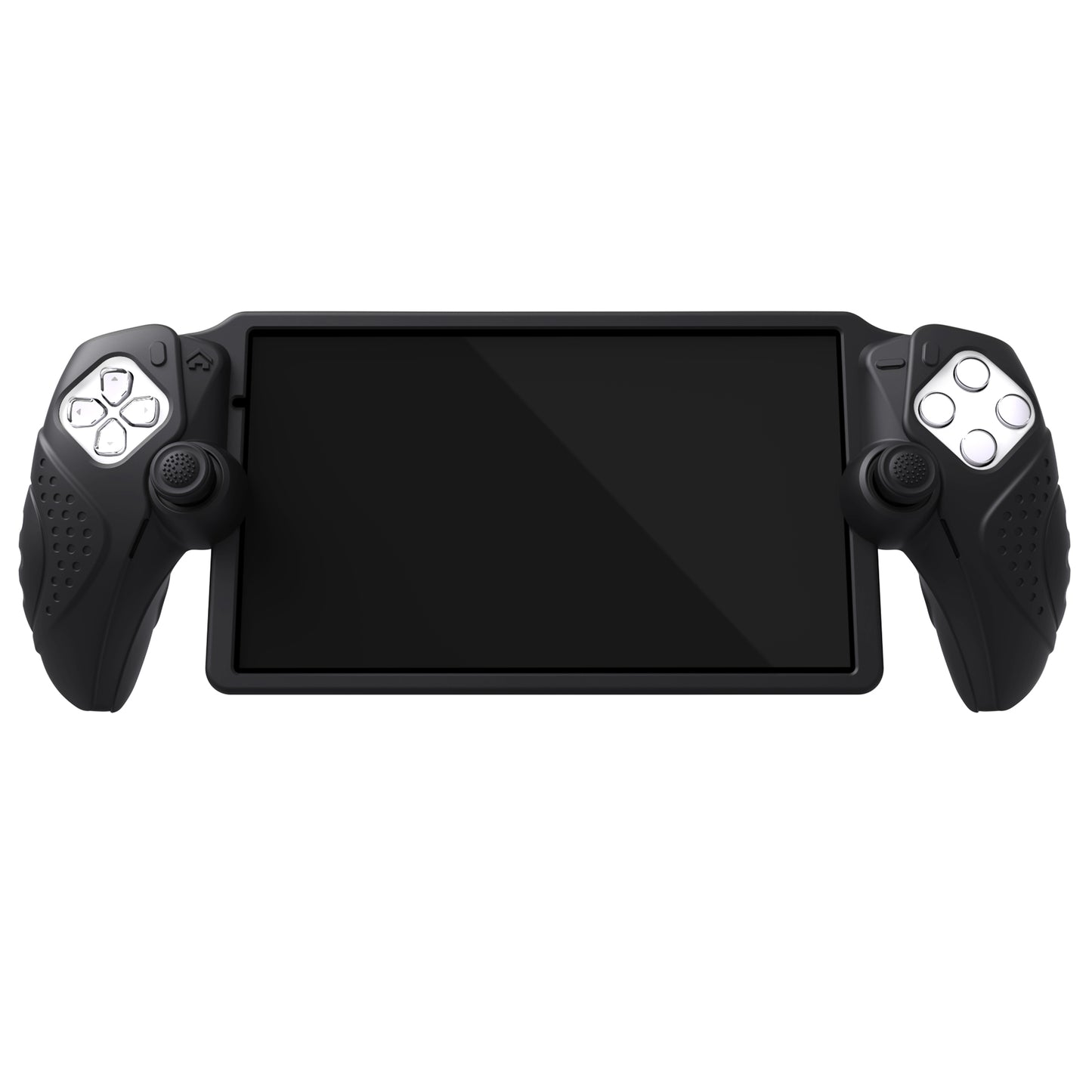 PlayVital Guardian Edition シリコン保護ケース 親指グリップ付き PS Portal リモートプレーヤー用 耐衝撃・滑り止めグリップデザインカバー【ブラック】