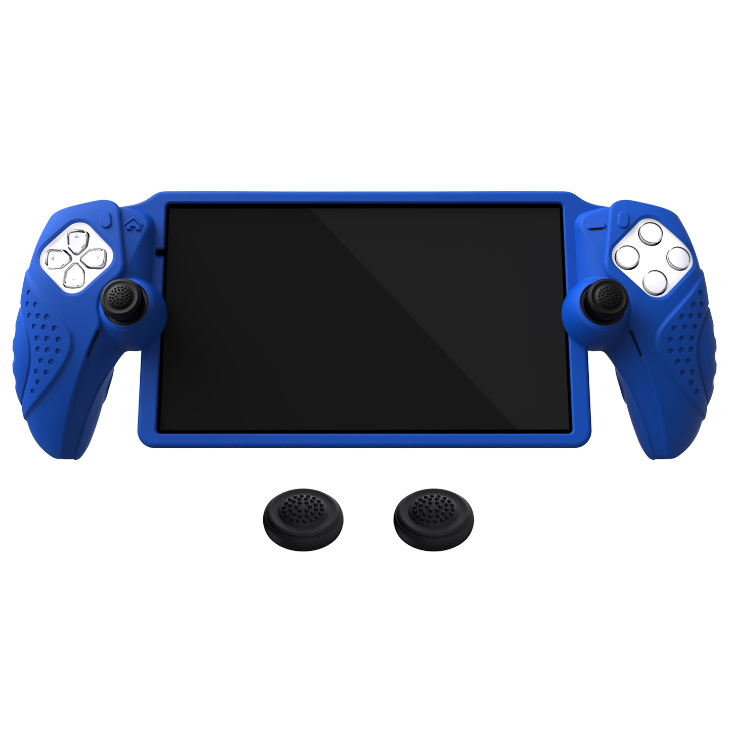 PlayVital Guardian Edition シリコン保護ケース 親指グリップ付き PS Portal リモートプレーヤー用 耐衝撃・滑り止めグリップデザインカバー【ブルー】