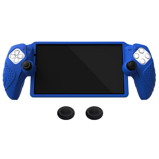 PlayVital Guardian Edition シリコン保護ケース 親指グリップ付き PS Portal リモートプレーヤー用 耐衝撃・滑り止めグリップデザインカバー【ブルー】