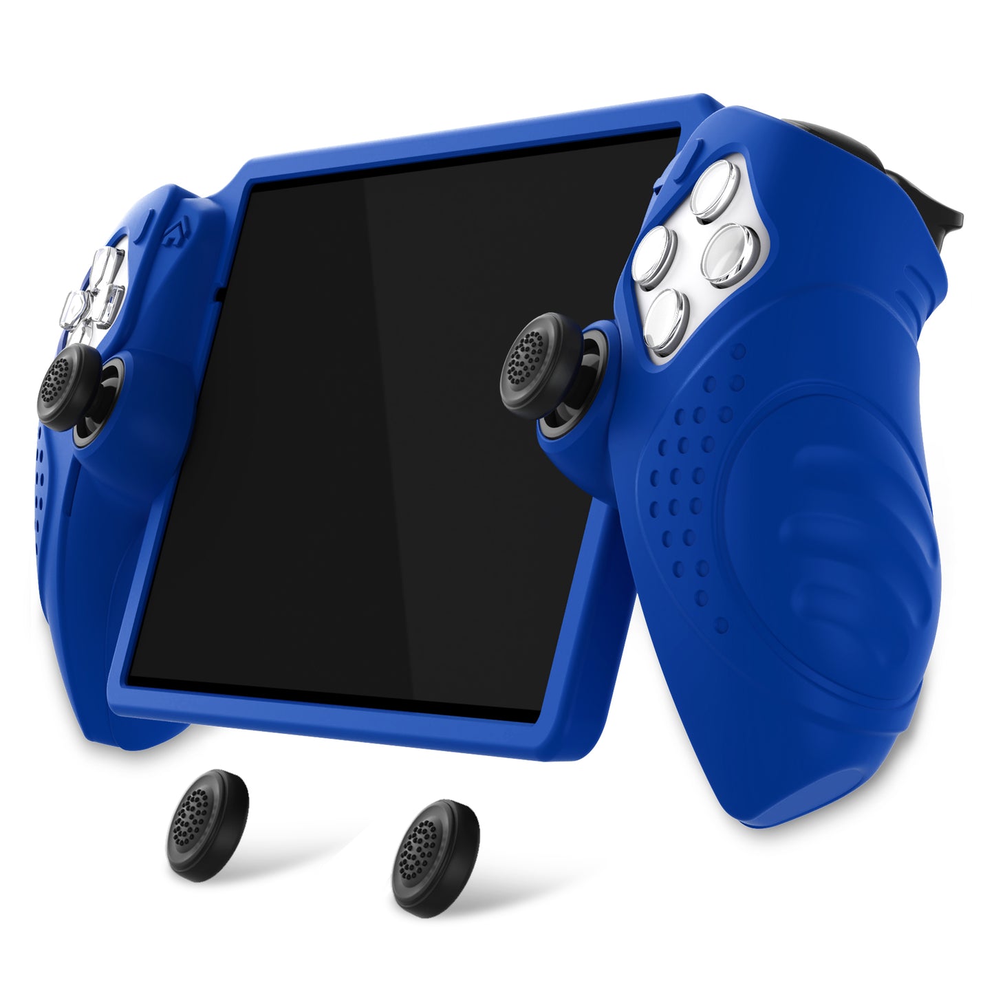 PlayVital Guardian Edition シリコン保護ケース 親指グリップ付き PS Portal リモートプレーヤー用 耐衝撃・滑り止めグリップデザインカバー【ブルー】