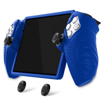 PlayVital Guardian Edition シリコン保護ケース 親指グリップ付き PS Portal リモートプレーヤー用 耐衝撃・滑り止めグリップデザインカバー【ブルー】
