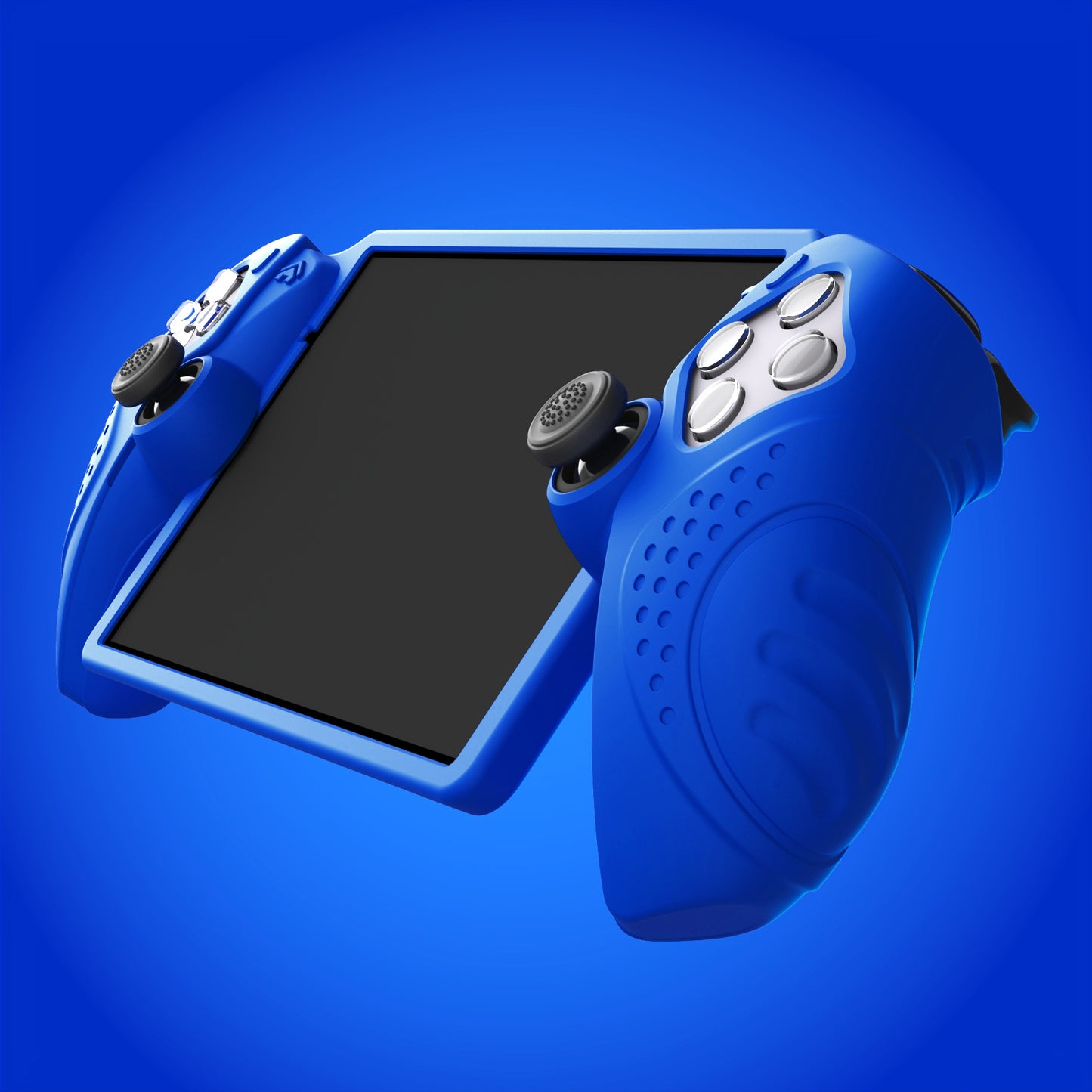 PlayVital Guardian Edition シリコン保護ケース 親指グリップ付き PS Portal リモートプレーヤー用 耐衝撃・滑り止めグリップデザインカバー【ブルー】