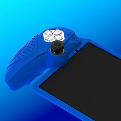 PlayVital Guardian Edition シリコン保護ケース 親指グリップ付き PS Portal リモートプレーヤー用 耐衝撃・滑り止めグリップデザインカバー【ブルー】