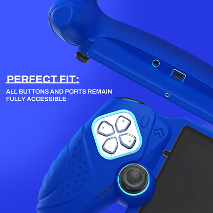 PlayVital Guardian Edition シリコン保護ケース 親指グリップ付き PS Portal リモートプレーヤー用 耐衝撃・滑り止めグリップデザインカバー【ブルー】