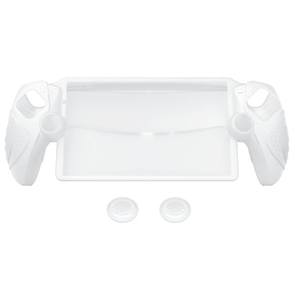 PlayVital Guardian Edition シリコン保護ケース 親指グリップ付き PS Portal リモートプレーヤー用 耐衝撃・滑り止めグリップデザインカバー【クリアホワイト】