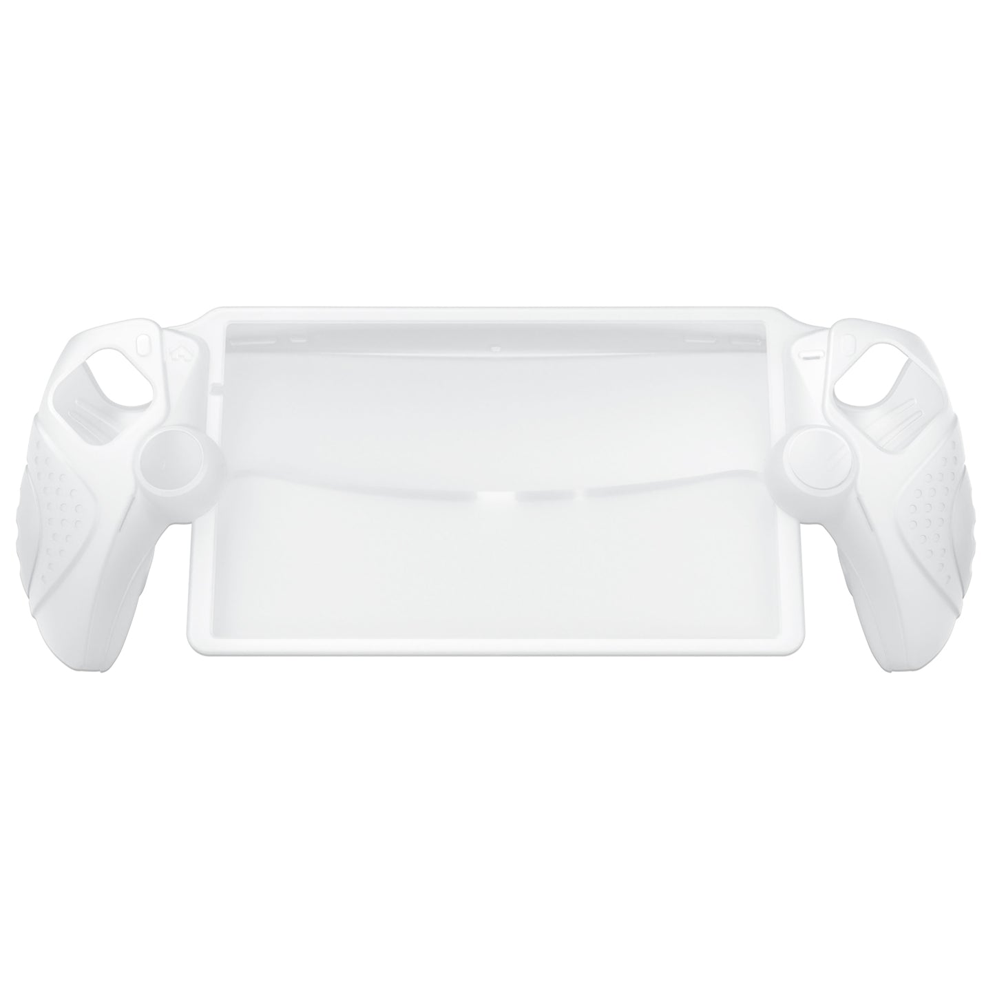 PlayVital Guardian Edition シリコン保護ケース 親指グリップ付き PS Portal リモートプレーヤー用 耐衝撃・滑り止めグリップデザインカバー【クリアホワイト】