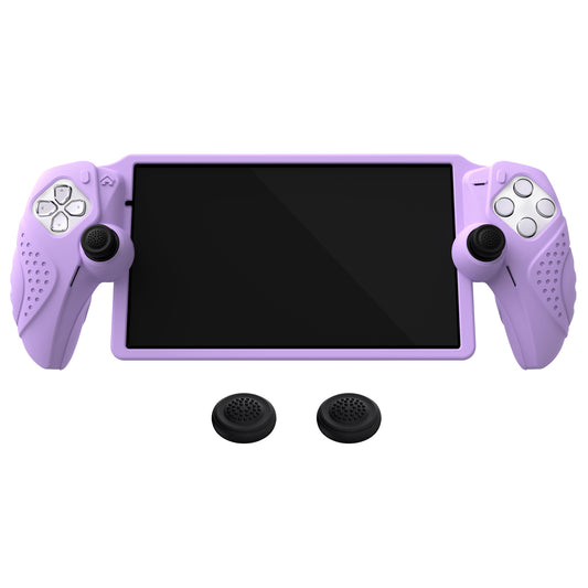 PlayVital Guardian Edition シリコン保護ケース 親指グリップ付き PS Portal リモートプレーヤー用 耐衝撃・滑り止めグリップデザインカバー【モーブパープル】